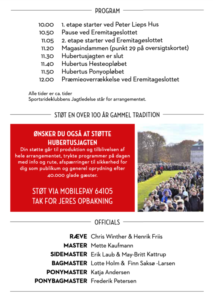 Program for Hubertusjagten